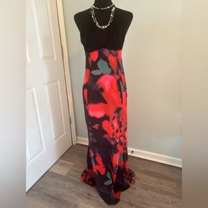 Red and black floral Sexy Slip Dress NWOT medium silky soft material